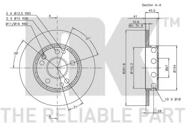 NK 313306 Brake Disc
